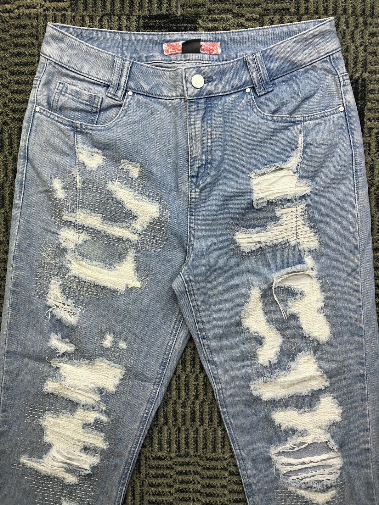 Japanese Brand Jucy Judy Distressed Ripped Jeans Size 29" - 3 Thumbnail