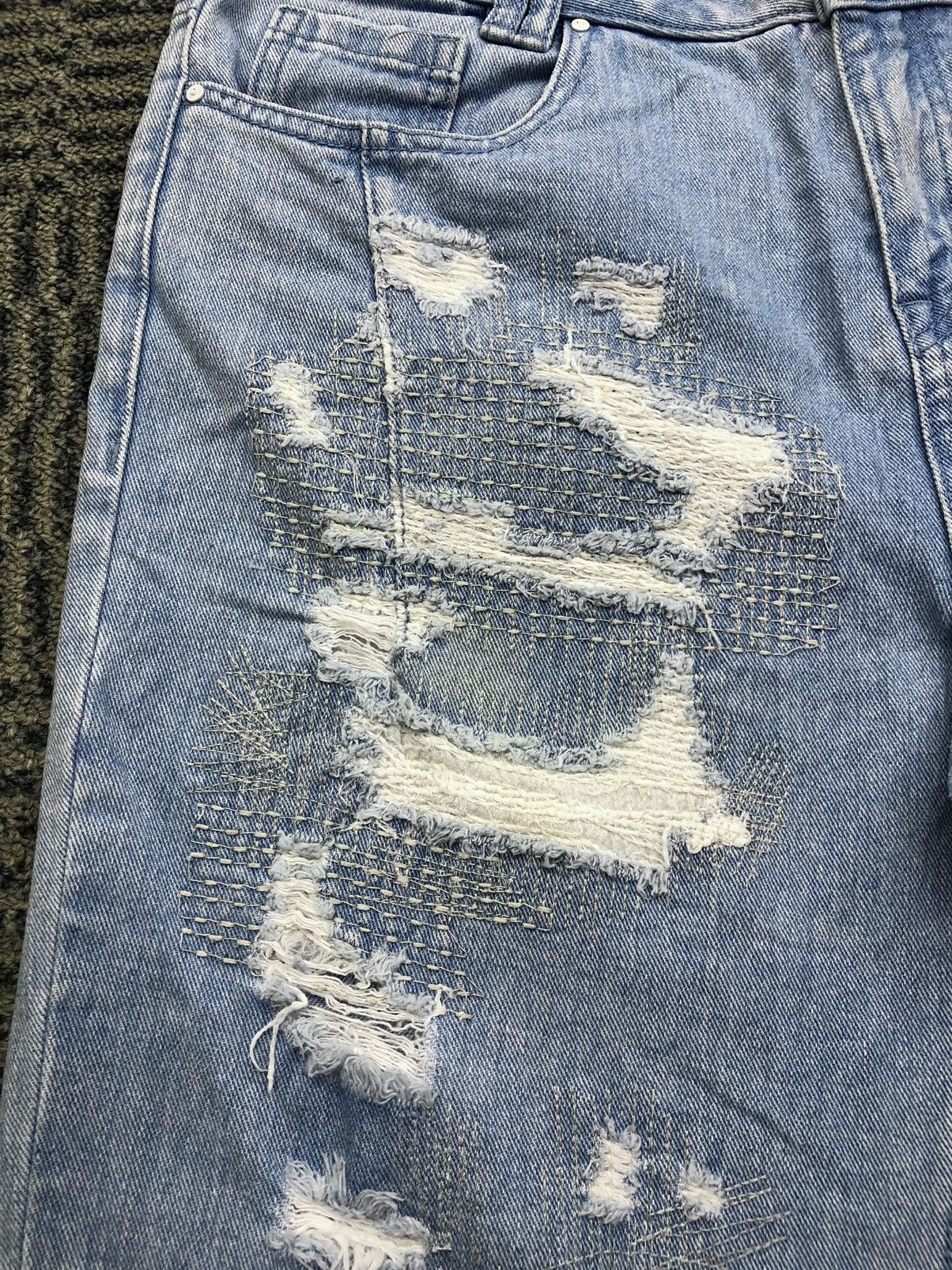 Japanese Brand Jucy Judy Distressed Ripped Jeans Size 29" - 6 Thumbnail