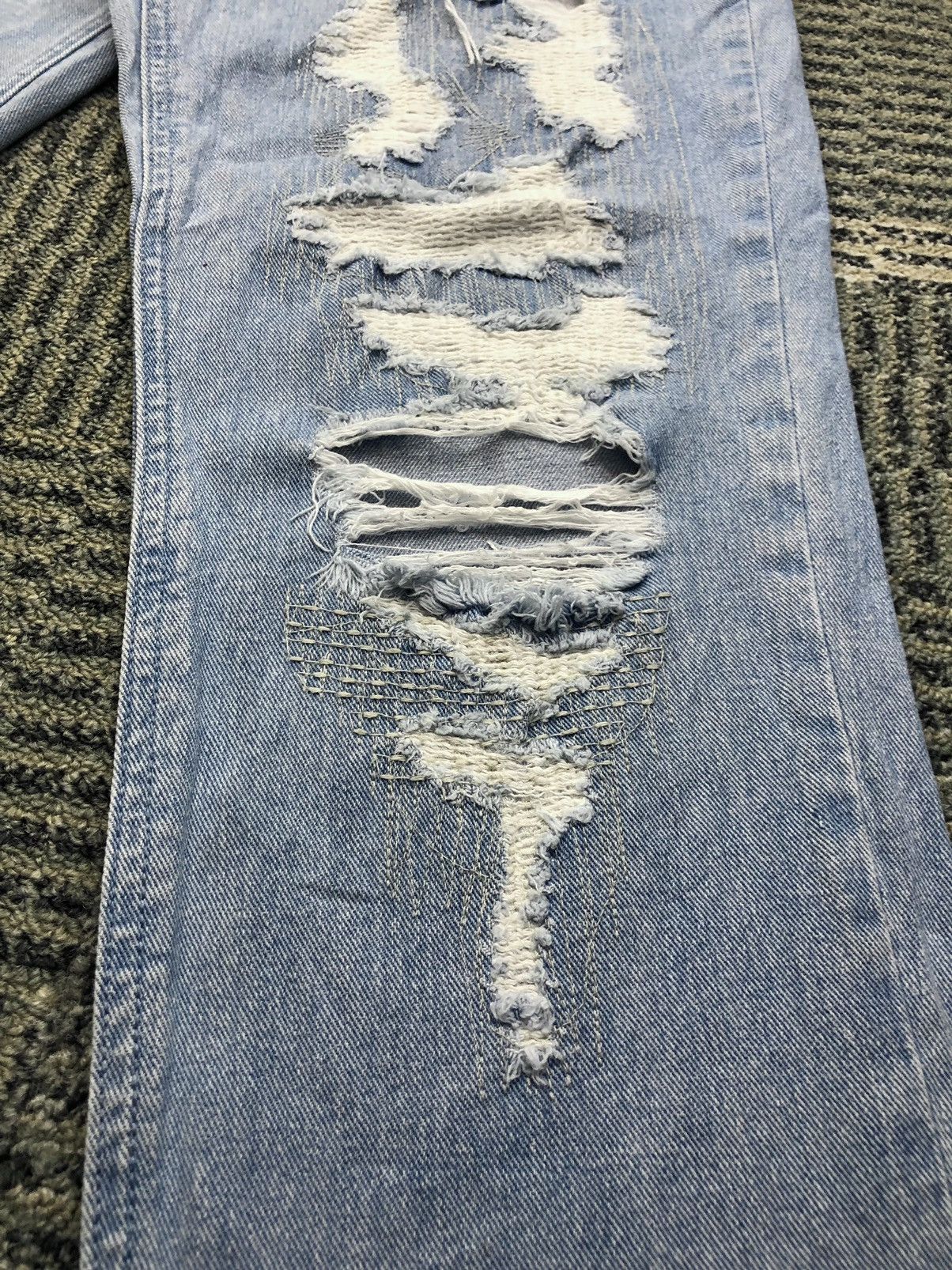 Japanese Brand Jucy Judy Distressed Ripped Jeans Size 29" - 9 Thumbnail