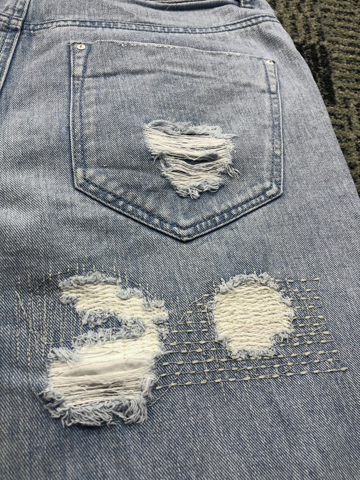 Japanese Brand Jucy Judy Distressed Ripped Jeans Size 29" - 16 Thumbnail
