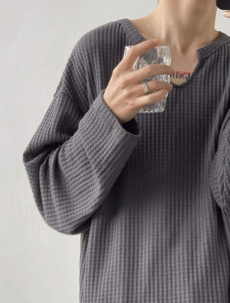 Japanese Brand × Vintage 90s retro long sleeve waffle t-shirt top Size US L / EU 52-54 / 3 - 1 Thumbnail