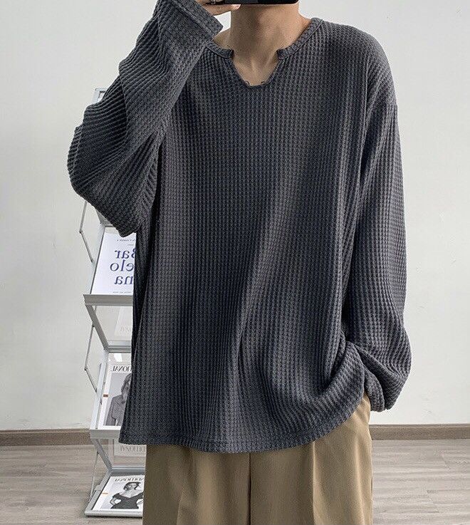 Japanese Brand × Vintage 90s retro long sleeve waffle t-shirt top Size US L / EU 52-54 / 3 - 3 Thumbnail