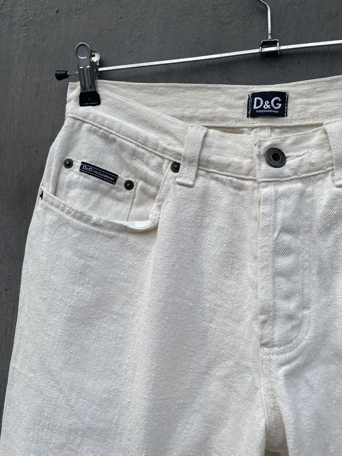 Dolce & Gabbana Dolce Gabbana vintage white distressed pants size 32/46 Size US 32 / EU 48 - 6 Thumbnail