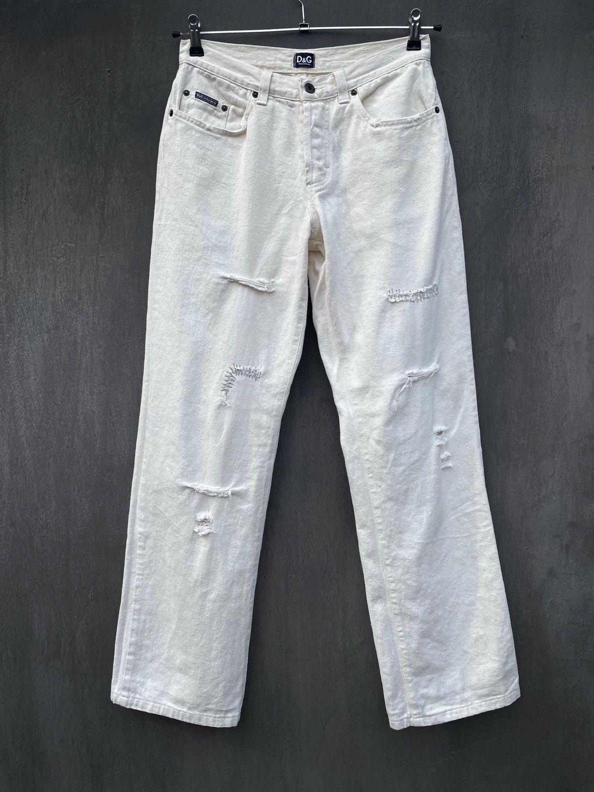 Dolce & Gabbana Dolce Gabbana vintage white distressed pants size 32/46 Size US 32 / EU 48 - 3 Thumbnail