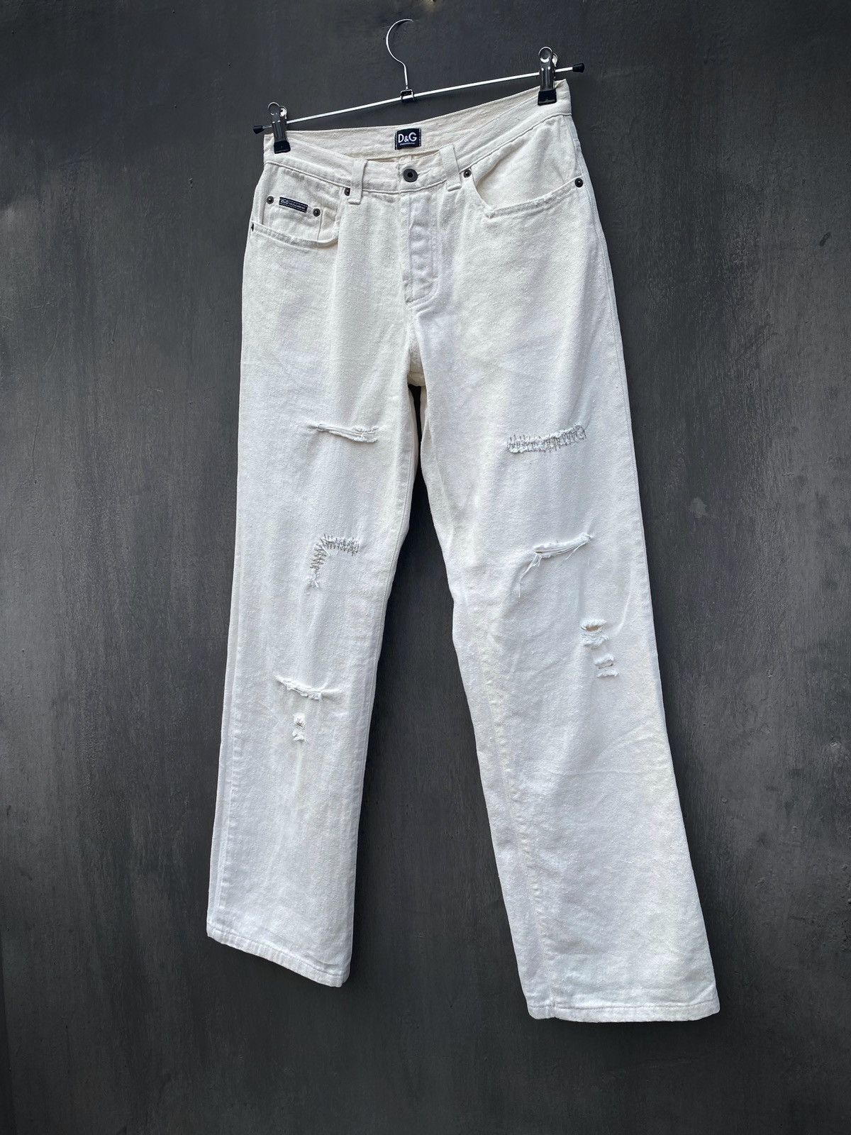 Dolce & Gabbana Dolce Gabbana vintage white distressed pants size 32/46 Size US 32 / EU 48 - 1 Thumbnail