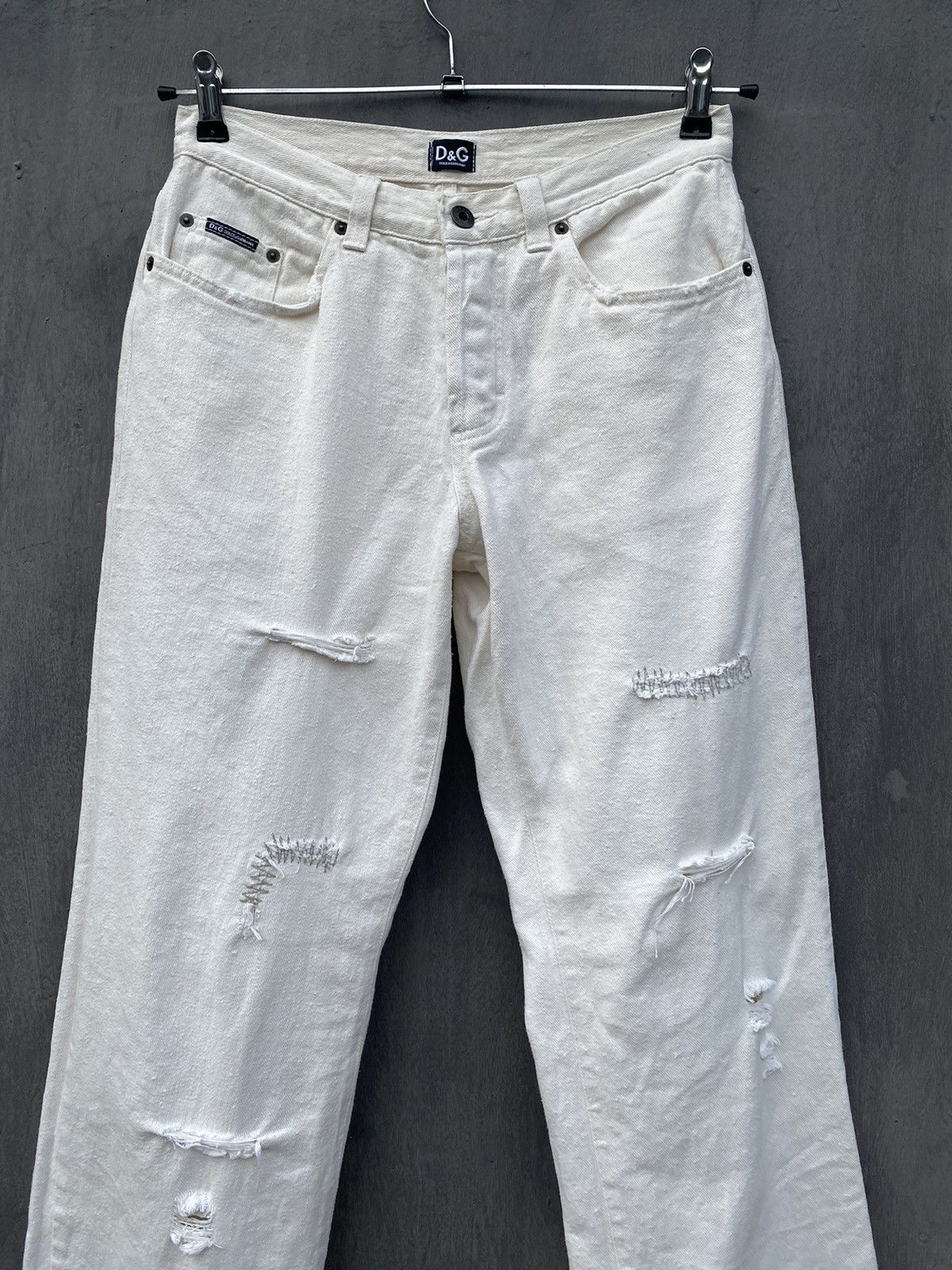 Dolce & Gabbana Dolce Gabbana vintage white distressed pants size 32/46 Size US 32 / EU 48 - 2 Thumbnail
