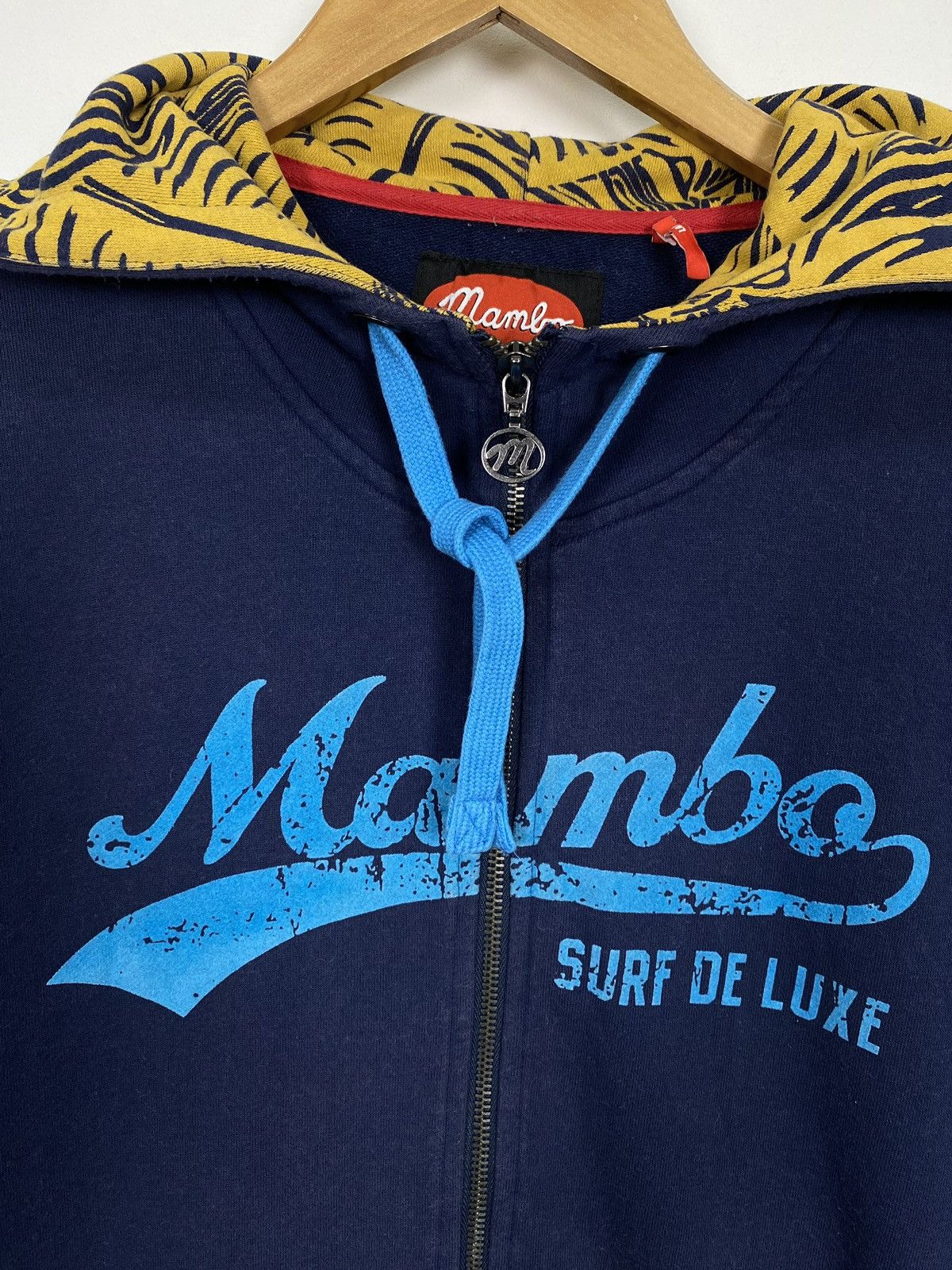 Vintage Mambo Surf De Luxe Full Zip Hoodie Jacket Long Sleeve Blue Size US L / EU 52-54 / 3 - 2 Thumbnail