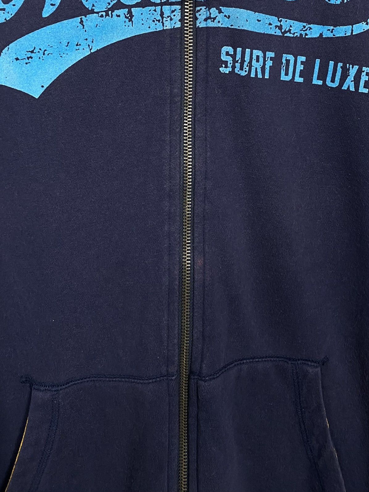 Vintage Mambo Surf De Luxe Full Zip Hoodie Jacket Long Sleeve Blue Size US L / EU 52-54 / 3 - 3 Thumbnail