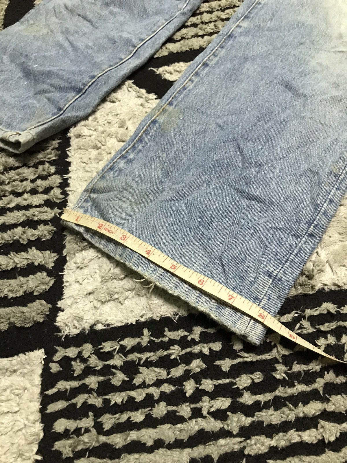 Levi's 32x28 vtg Levi’s 501 button 555 light wash blue denim jeans Size US 32 / EU 48 - 9 Thumbnail