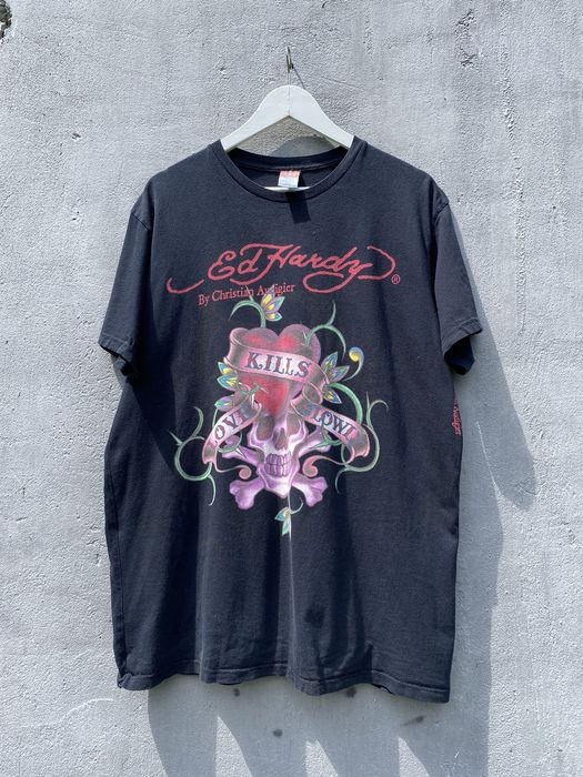 Vintage Vintage Ed Hardy ‘love Kills Slowly’ T Shirt Grailed