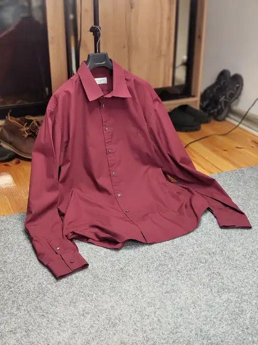 Yves Saint Laurent Vintage 90's Yves Saint Laurent Burgundy Logo Classic Button Size US XL / EU 56 / 4 - 10 Thumbnail