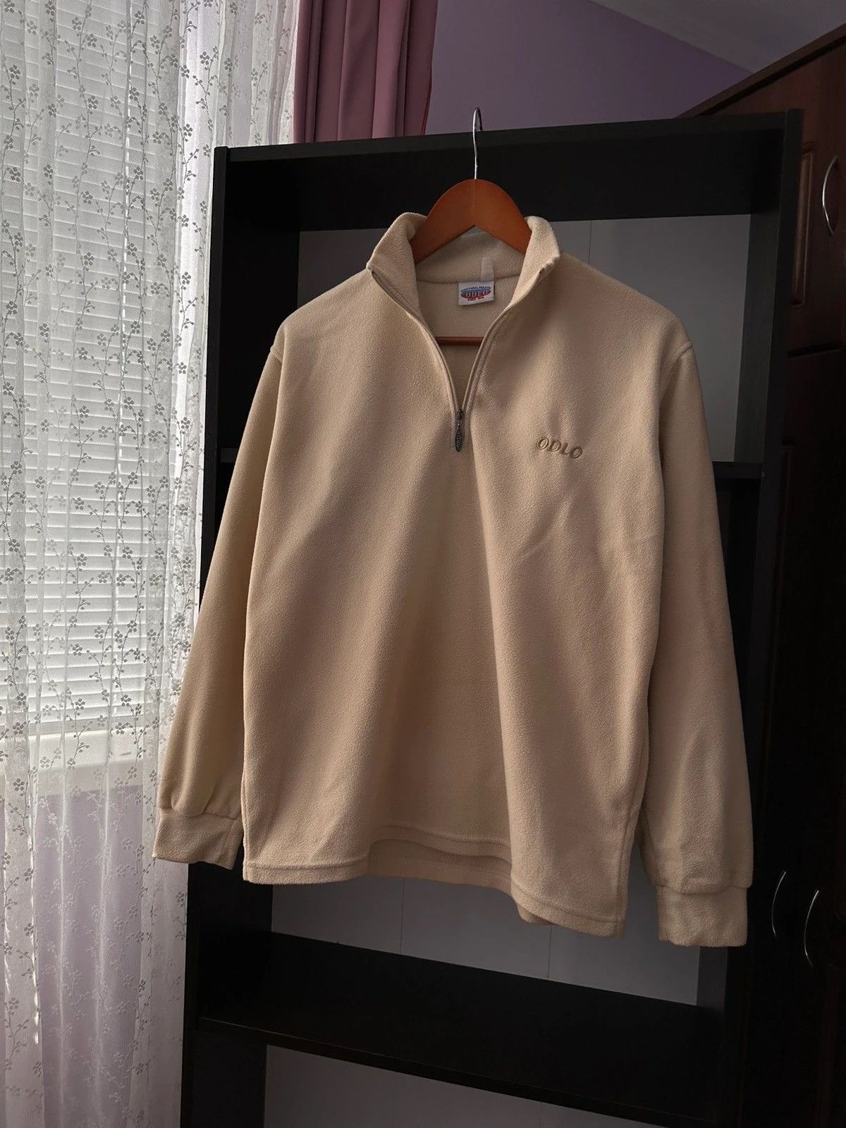 Vintage Odlo Beige 1/4 Zip Fleece Sweatshirt