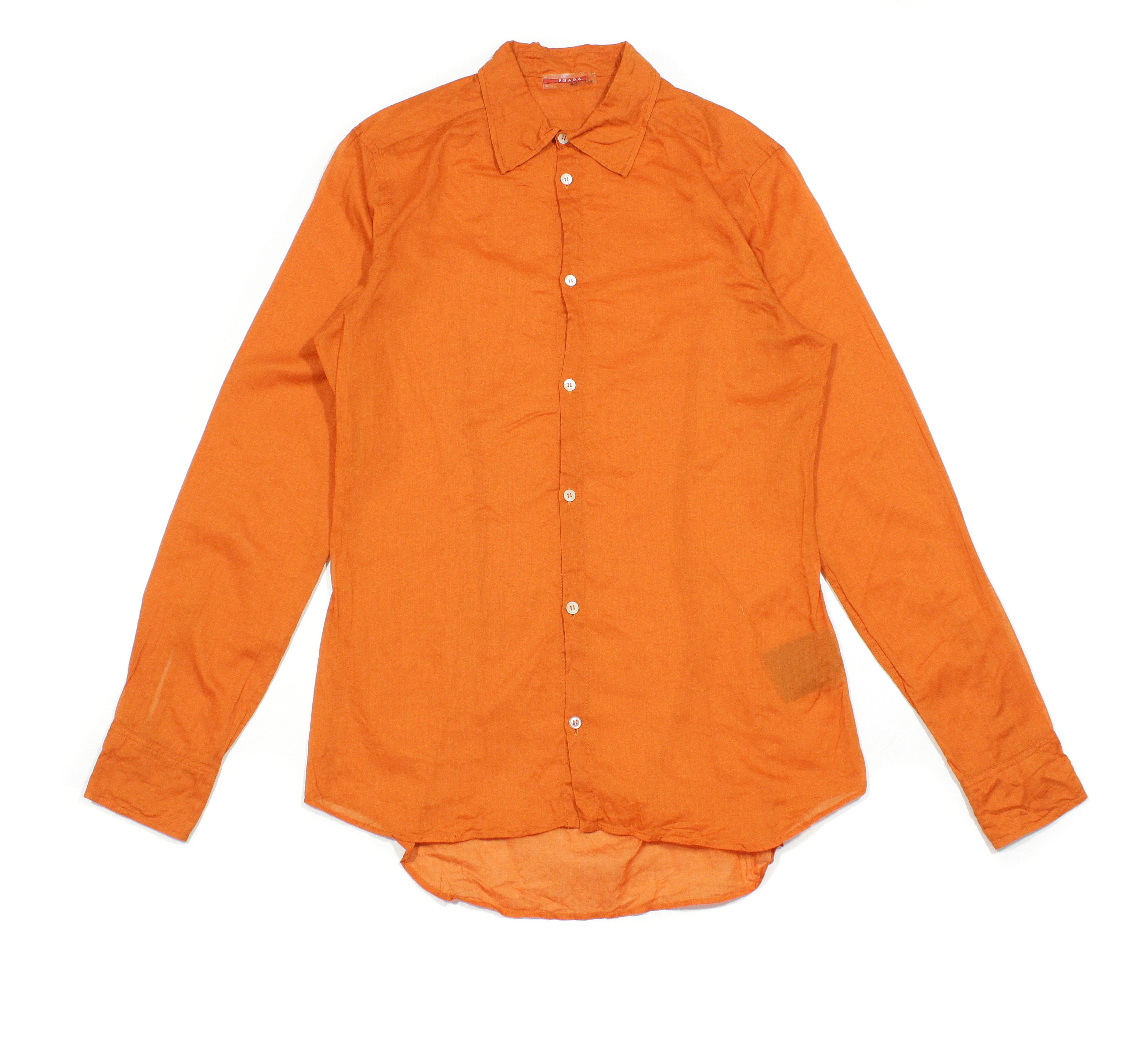 Prada 00S Super Light Summer Shirt Vintage Size US M / EU 48-50 / 2 - 1 Thumbnail