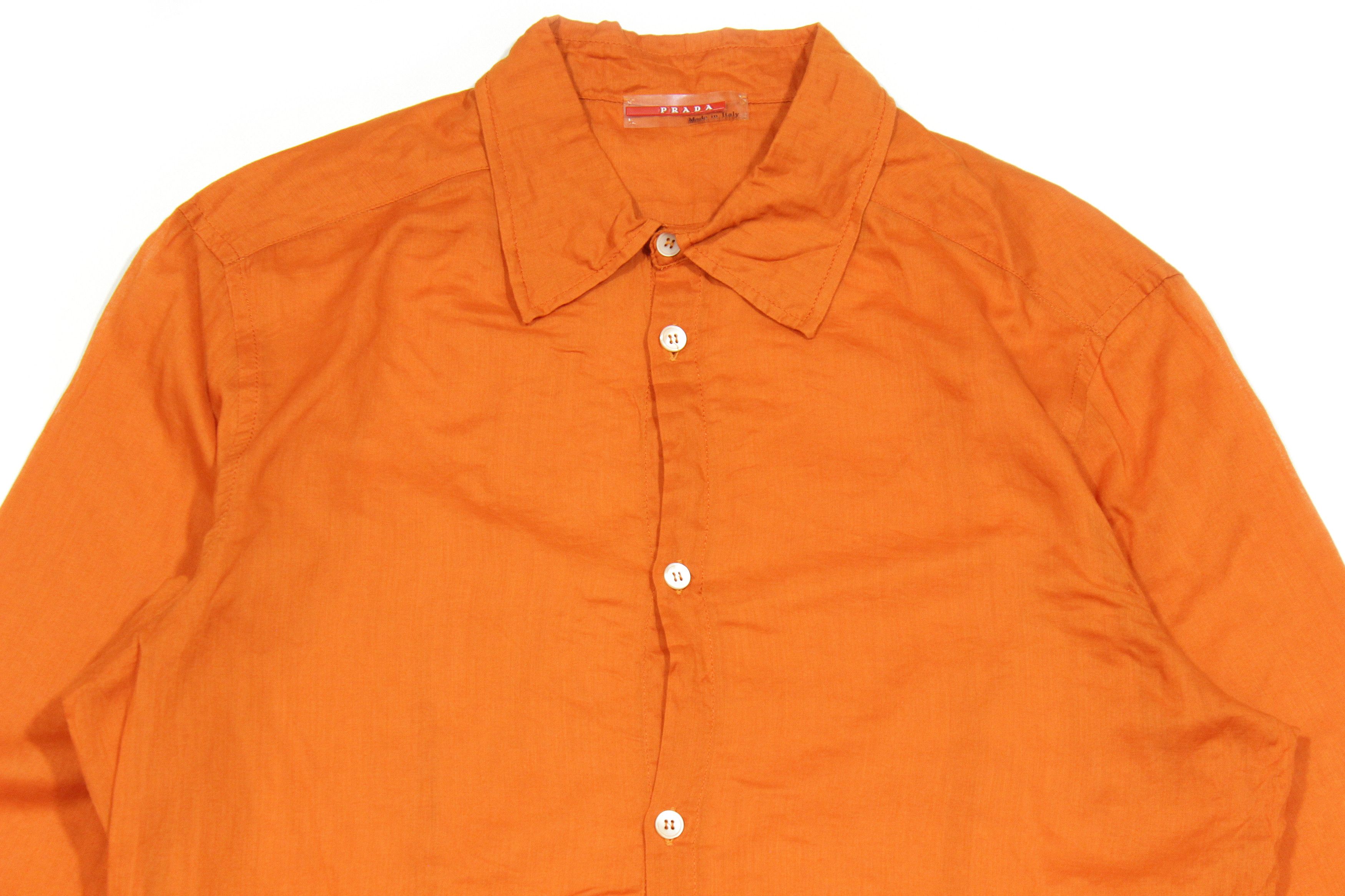Prada 00S Super Light Summer Shirt Vintage Size US M / EU 48-50 / 2 - 3 Thumbnail