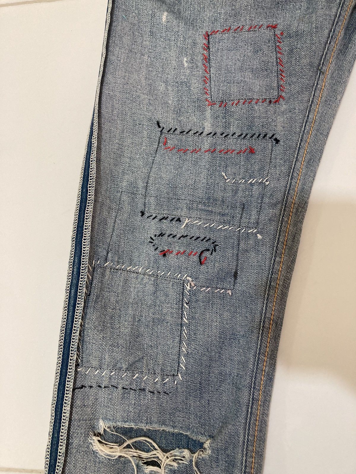 Hysteric Glamour 🇯🇵 RNA INC DISTRESSED PATCHWORK STUDDED PUNK GRUNGE JEANS Size US 31 - 15 Thumbnail