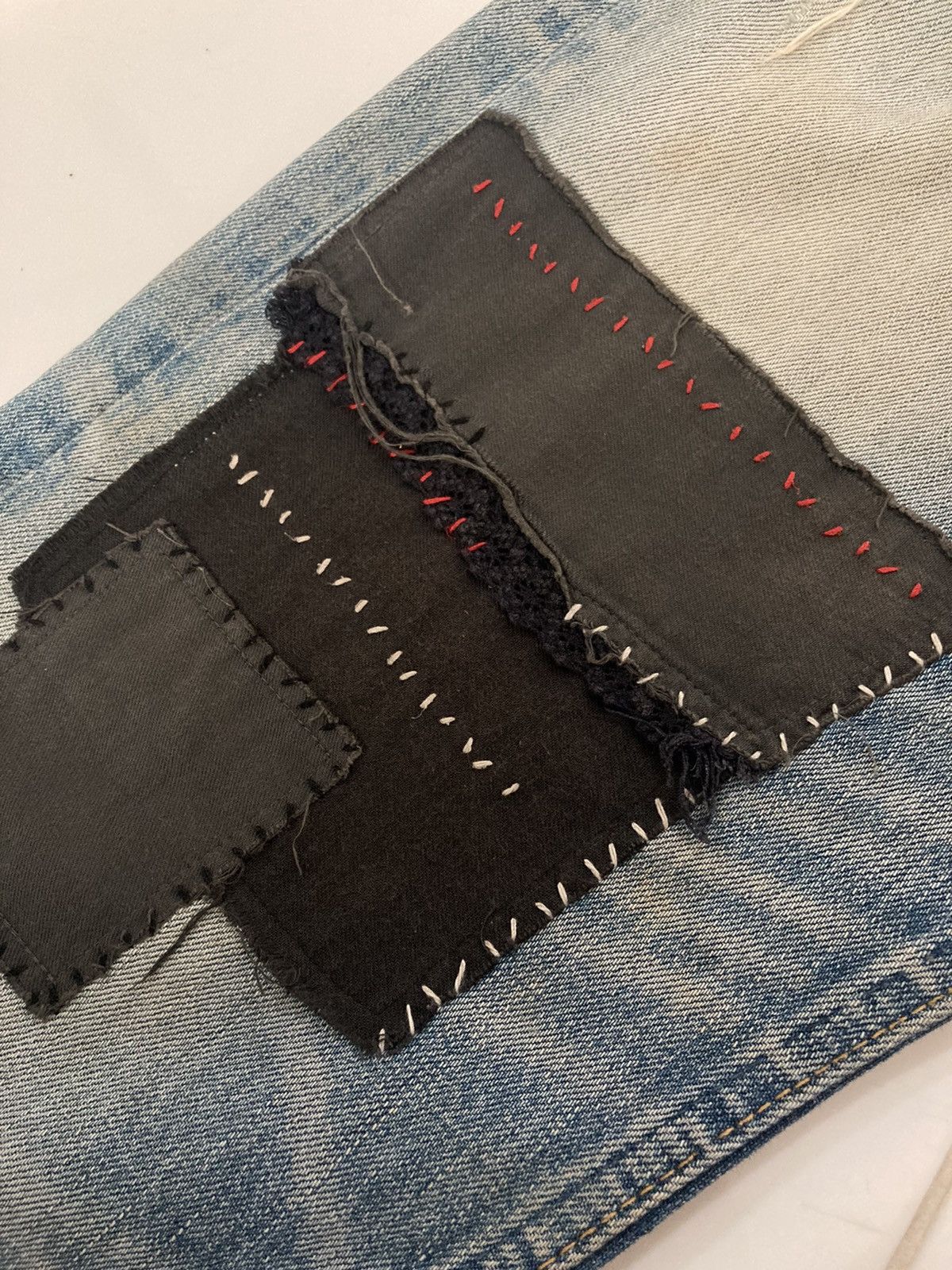 Hysteric Glamour 🇯🇵 RNA INC DISTRESSED PATCHWORK STUDDED PUNK GRUNGE JEANS Size US 31 - 8 Thumbnail