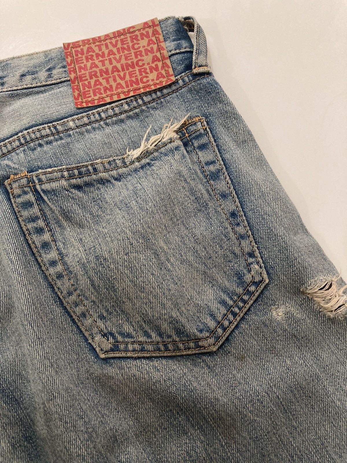 Hysteric Glamour 🇯🇵 RNA INC DISTRESSED PATCHWORK STUDDED PUNK GRUNGE JEANS Size US 31 - 10 Thumbnail
