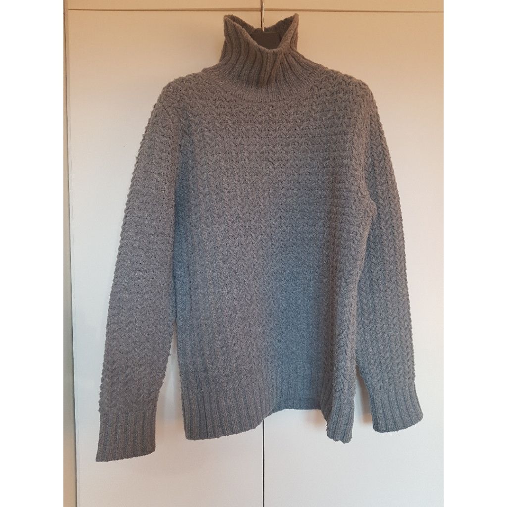 Calvin Klein Fisherman Turtleneck Gray Heavy Sweater Size US L / EU 52-54 / 3 - 6 Thumbnail