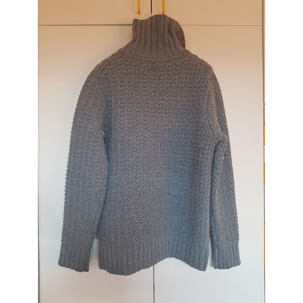 Calvin Klein Fisherman Turtleneck Gray Heavy Sweater Size US L / EU 52-54 / 3 - 7 Thumbnail