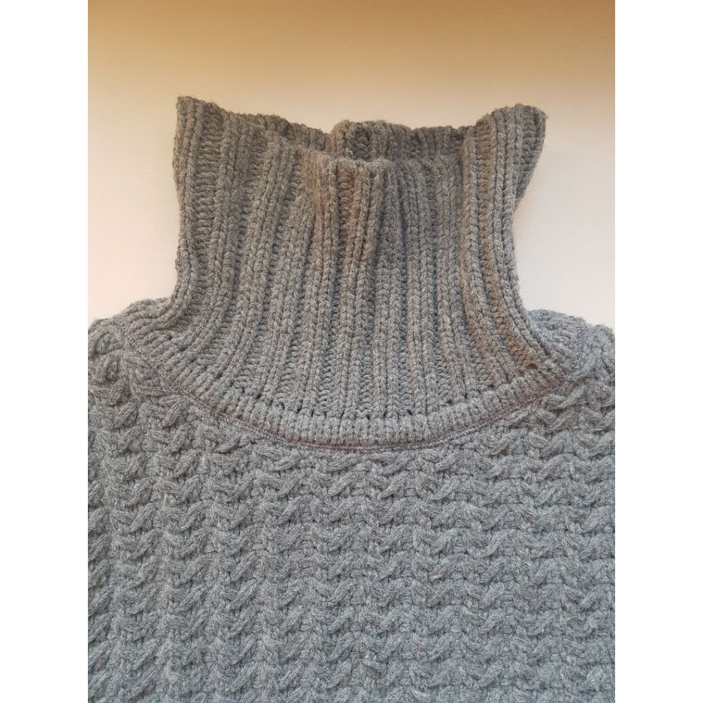 Calvin Klein Fisherman Turtleneck Gray Heavy Sweater Size US L / EU 52-54 / 3 - 4 Thumbnail