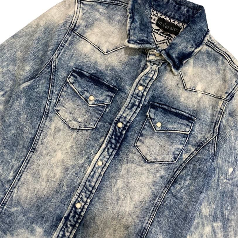 In The Attic 🇯🇵 IN THE ATTIC ACID WASH BUTTON UP SHIRT Size US L / EU 52-54 / 3 - 4 Thumbnail