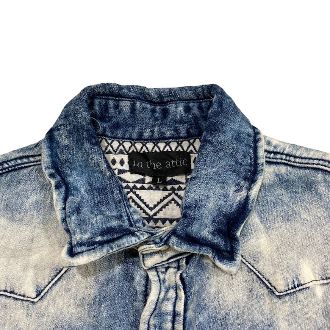 In The Attic 🇯🇵 IN THE ATTIC ACID WASH BUTTON UP SHIRT Size US L / EU 52-54 / 3 - 8 Thumbnail