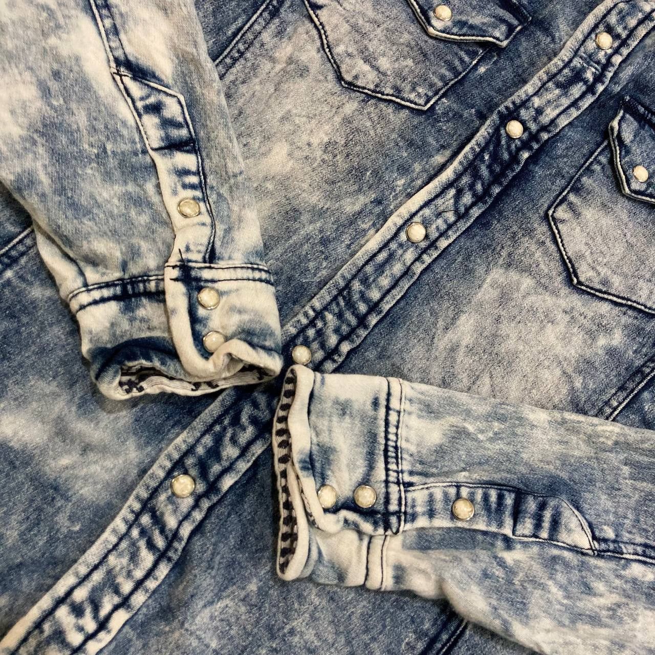 In The Attic 🇯🇵 IN THE ATTIC ACID WASH BUTTON UP SHIRT Size US L / EU 52-54 / 3 - 5 Thumbnail