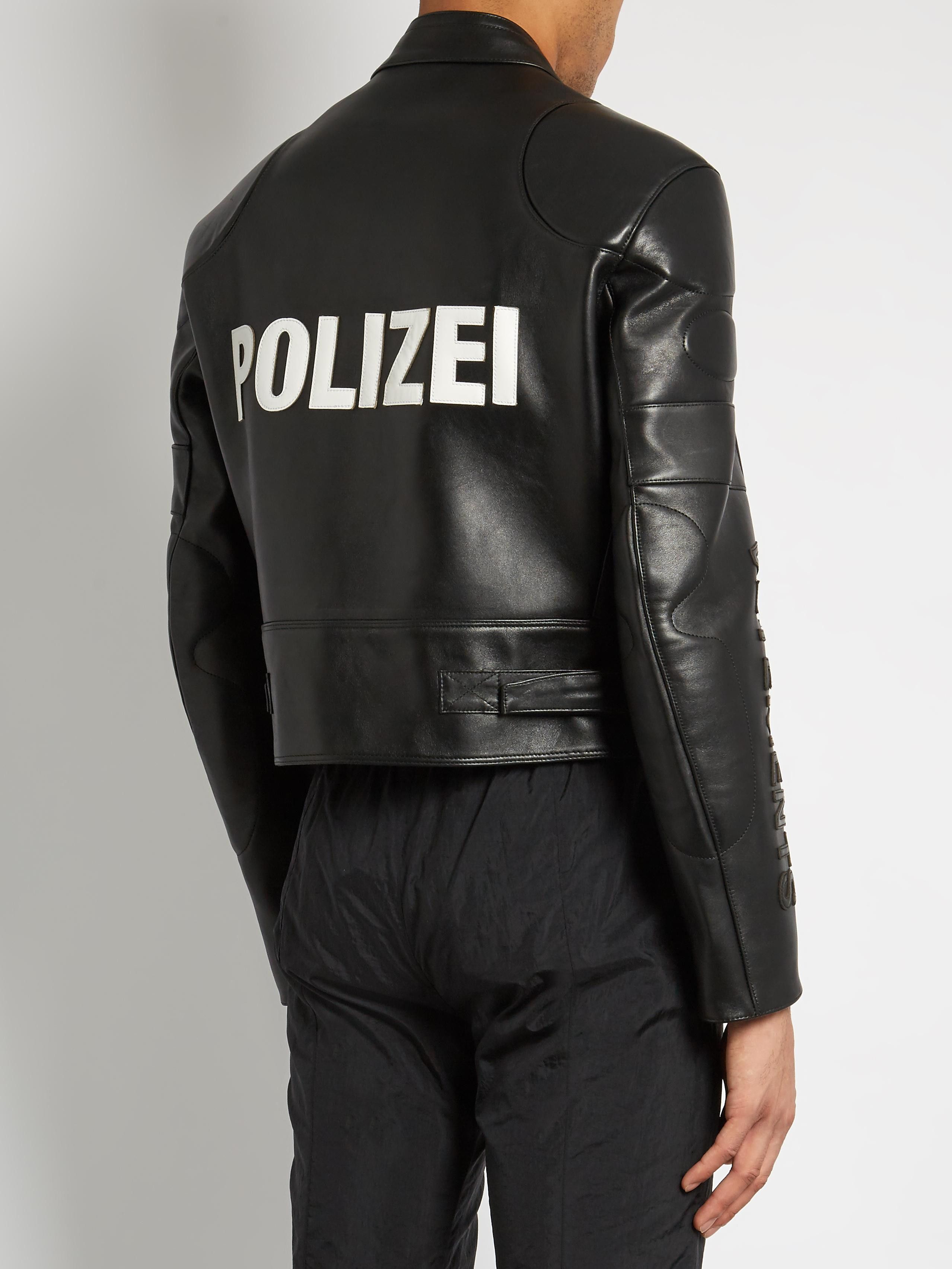 Vetements SS17 Polizei leather jacket | Grailed