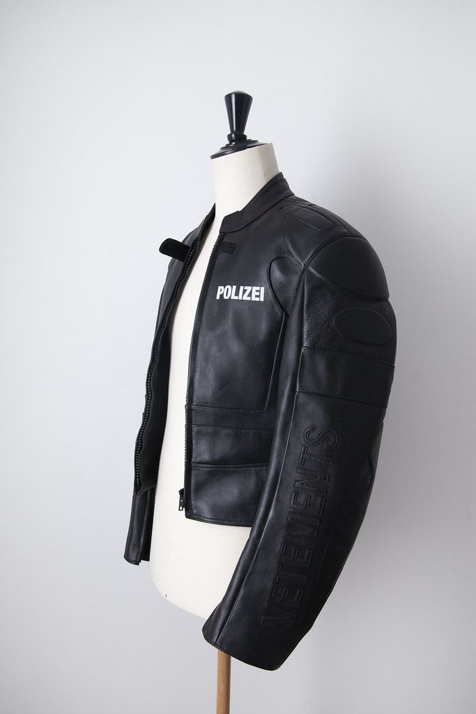 Vetements SS17 Polizei leather jacket | Grailed