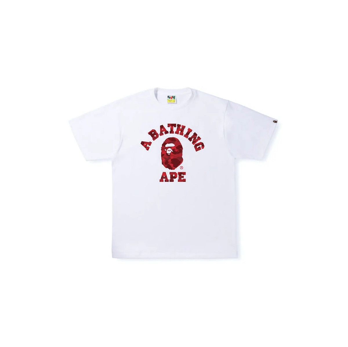 Bape BAPE Color Camo College Tee White Red Size US XL / EU 56 / 4 - 1 Thumbnail