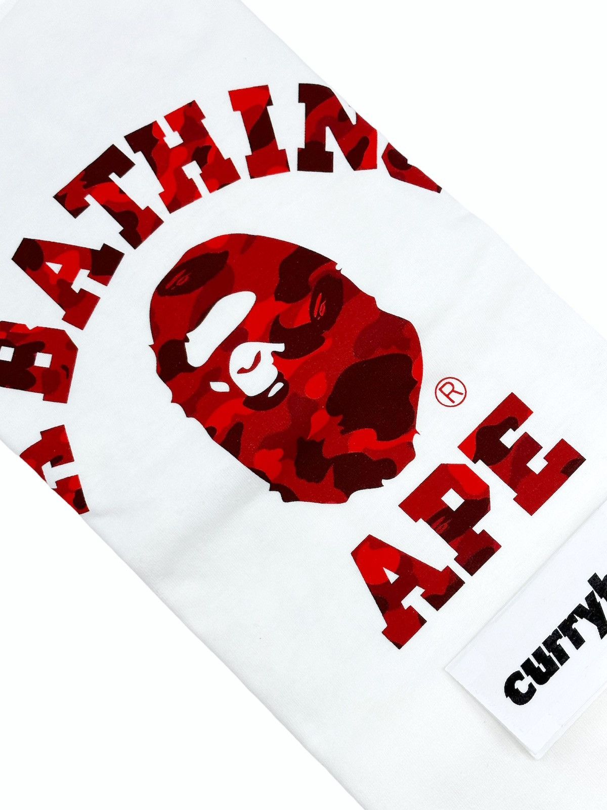 Bape BAPE Color Camo College Tee White Red Size US XL / EU 56 / 4 - 4 Thumbnail