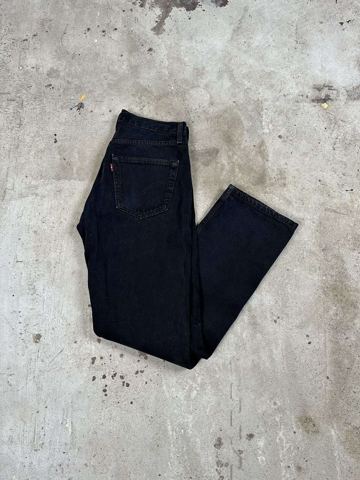 Vintage Levi’s 501 Washed Black Denim Pants Made in USA