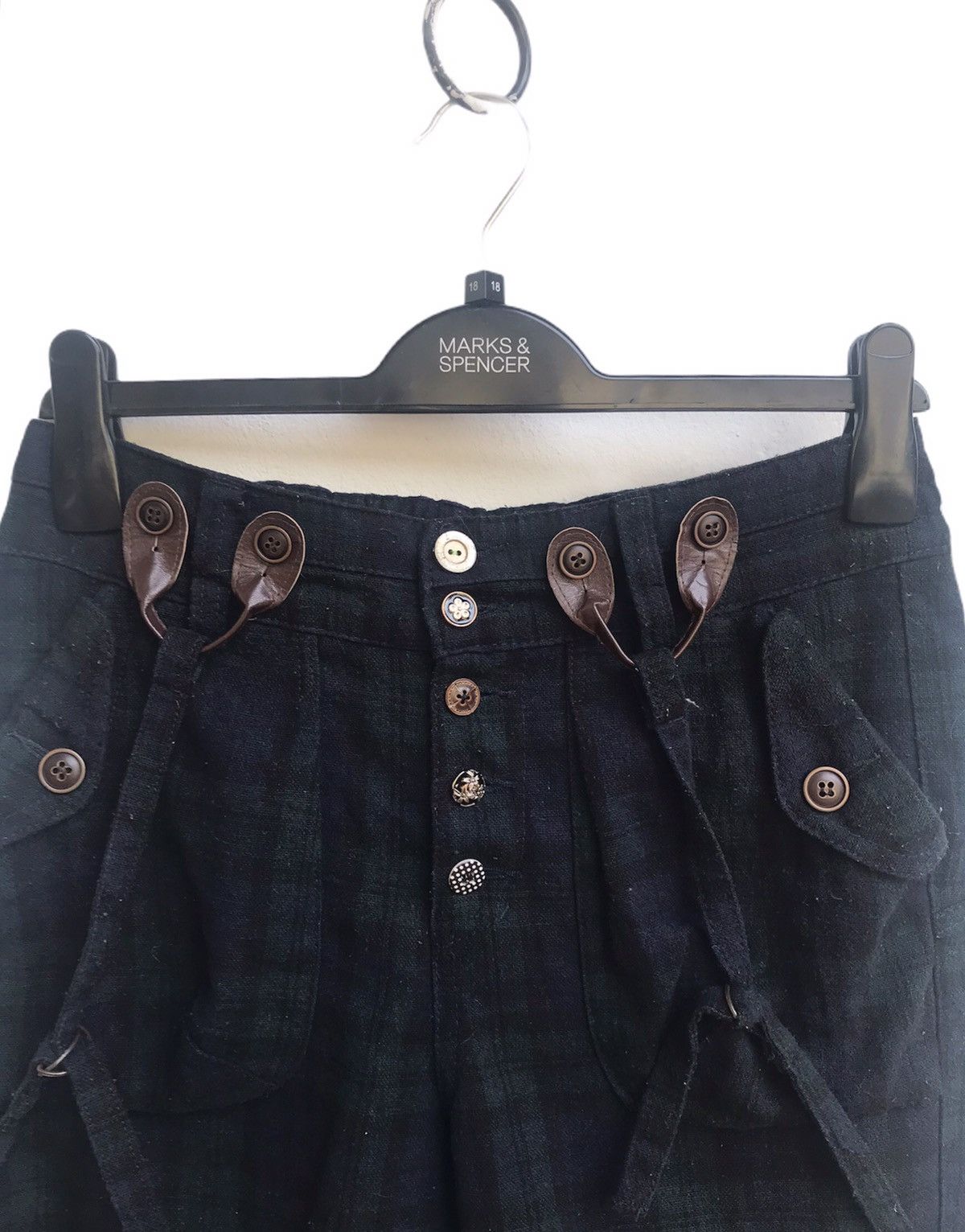 Vintage 🔥Sorridere Check Overal Pants Size US 28 / EU 44 - 3 Thumbnail