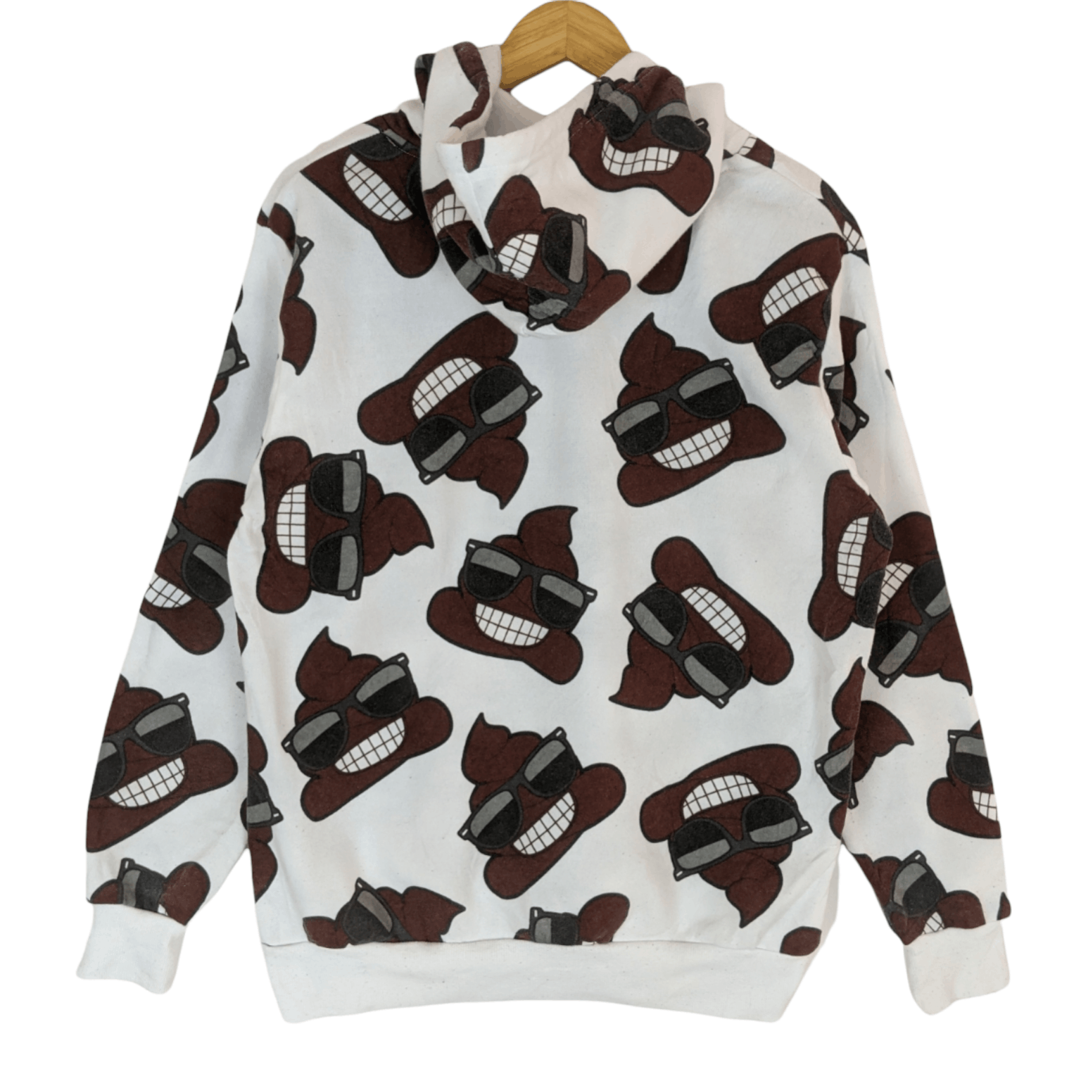 Japanese Brand Japan EMOJI Pile Of Poo Print All Over Hoodie Jumper Size US L / EU 52-54 / 3 - 6 Thumbnail