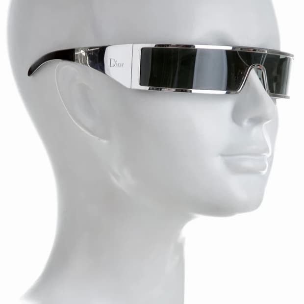 image of 2003 Dior Punk Glasses By John Galliano in Silver, Women's