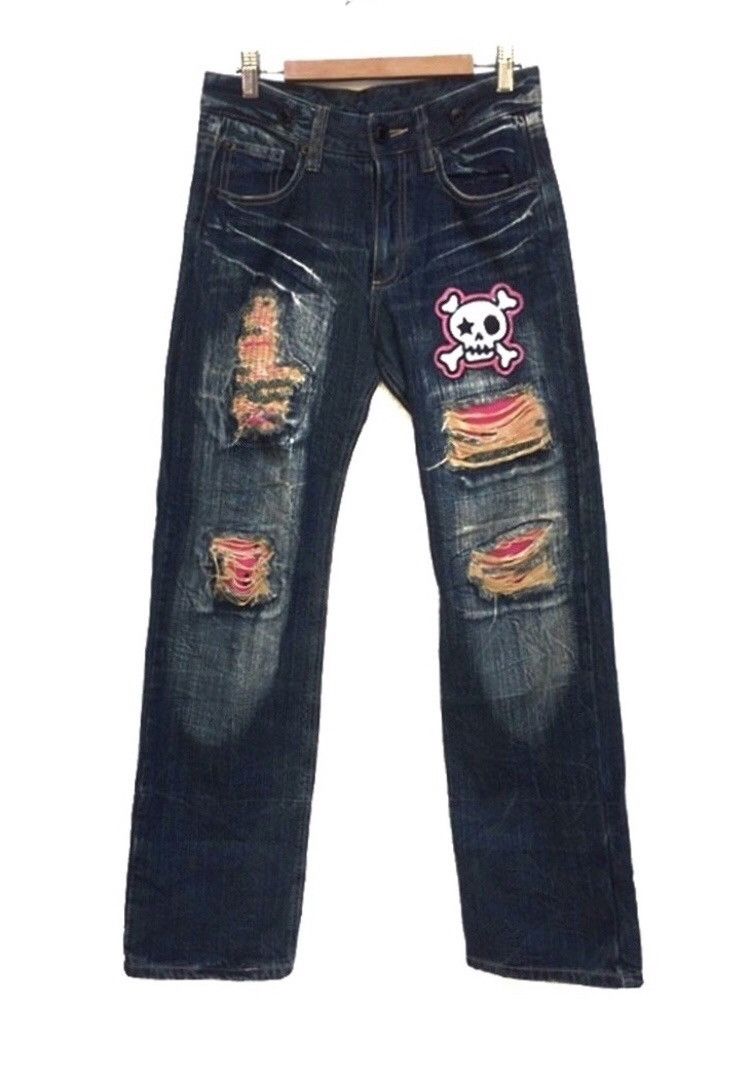 image of Distressed Denim Styles Denim Jeans in Blue, Men's (Size 28)