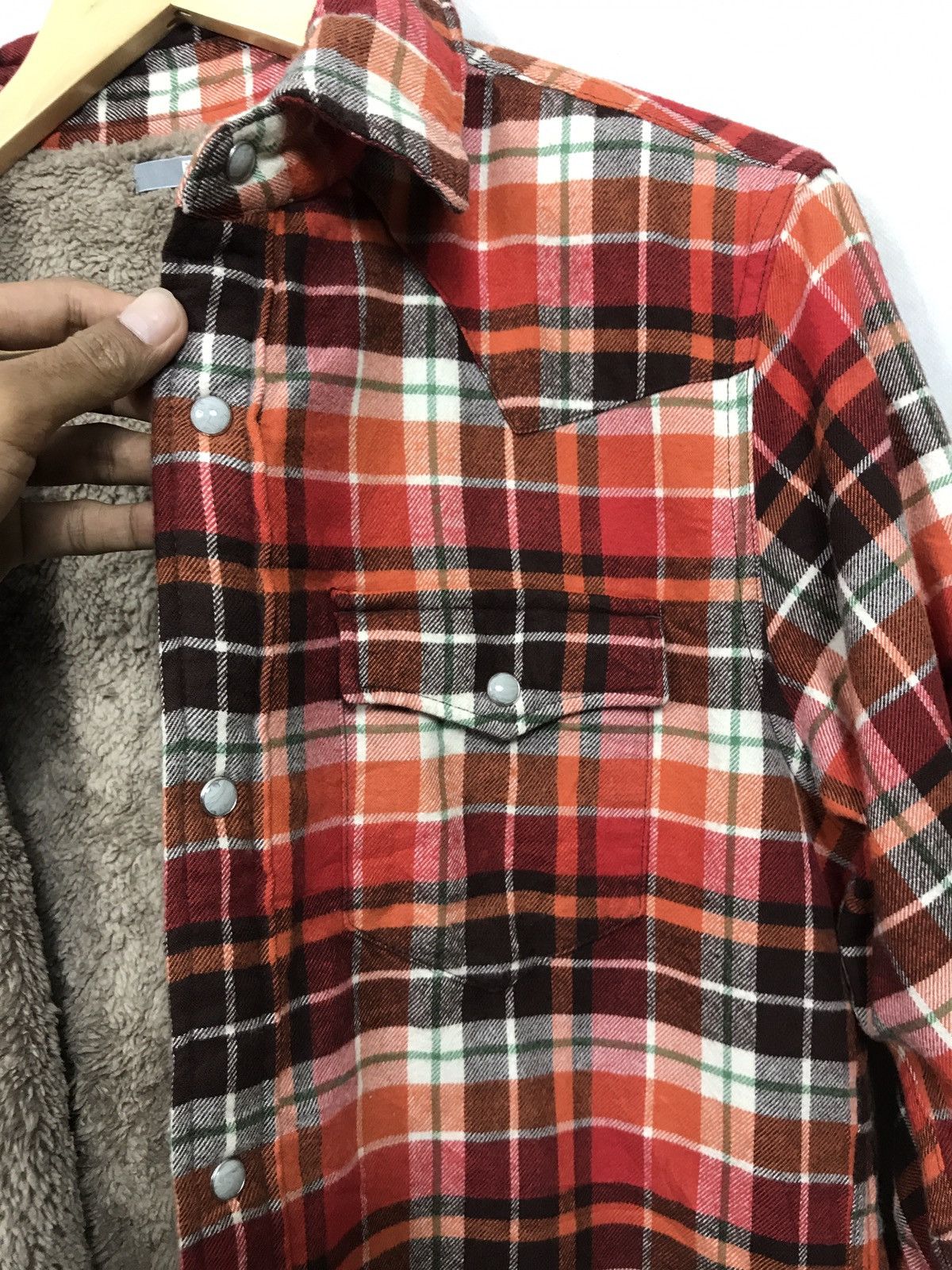Japanese Brand 💥UNIQLO TARTAN SHERPA LINING SHIRT JACKET Size US M / EU 48-50 / 2 - 6 Thumbnail