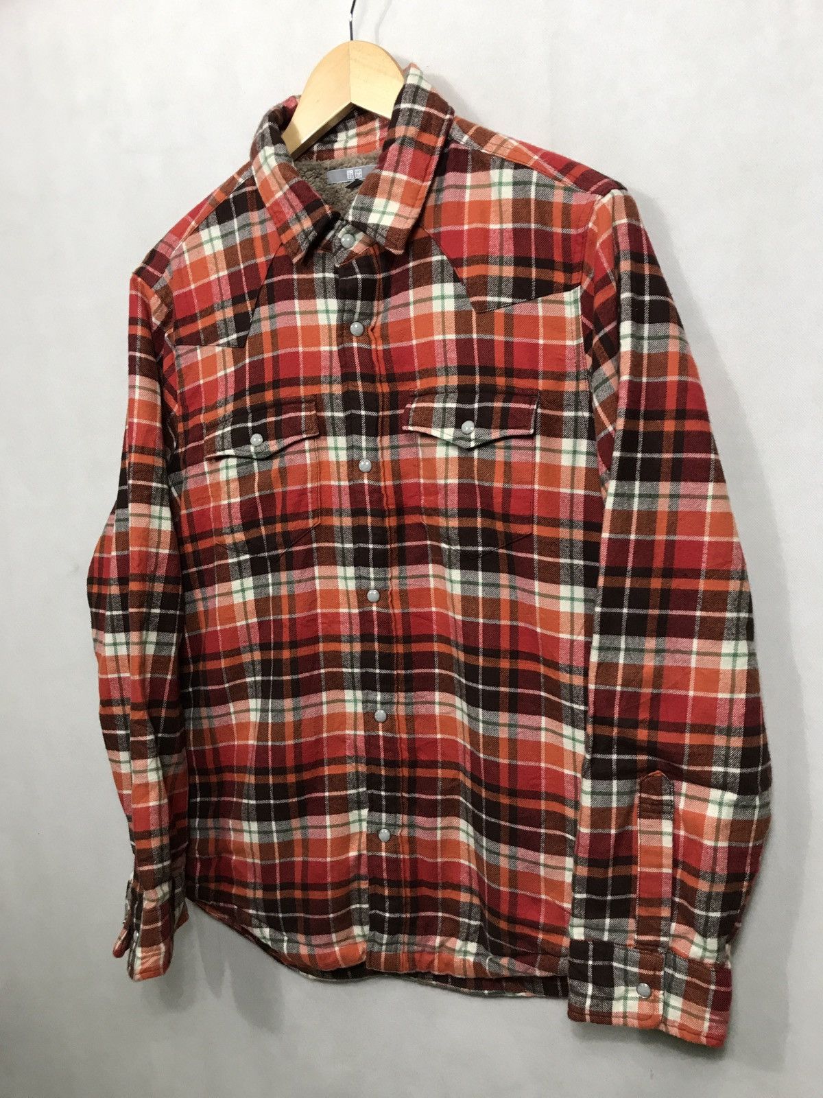 Japanese Brand 💥UNIQLO TARTAN SHERPA LINING SHIRT JACKET Size US M / EU 48-50 / 2 - 3 Thumbnail
