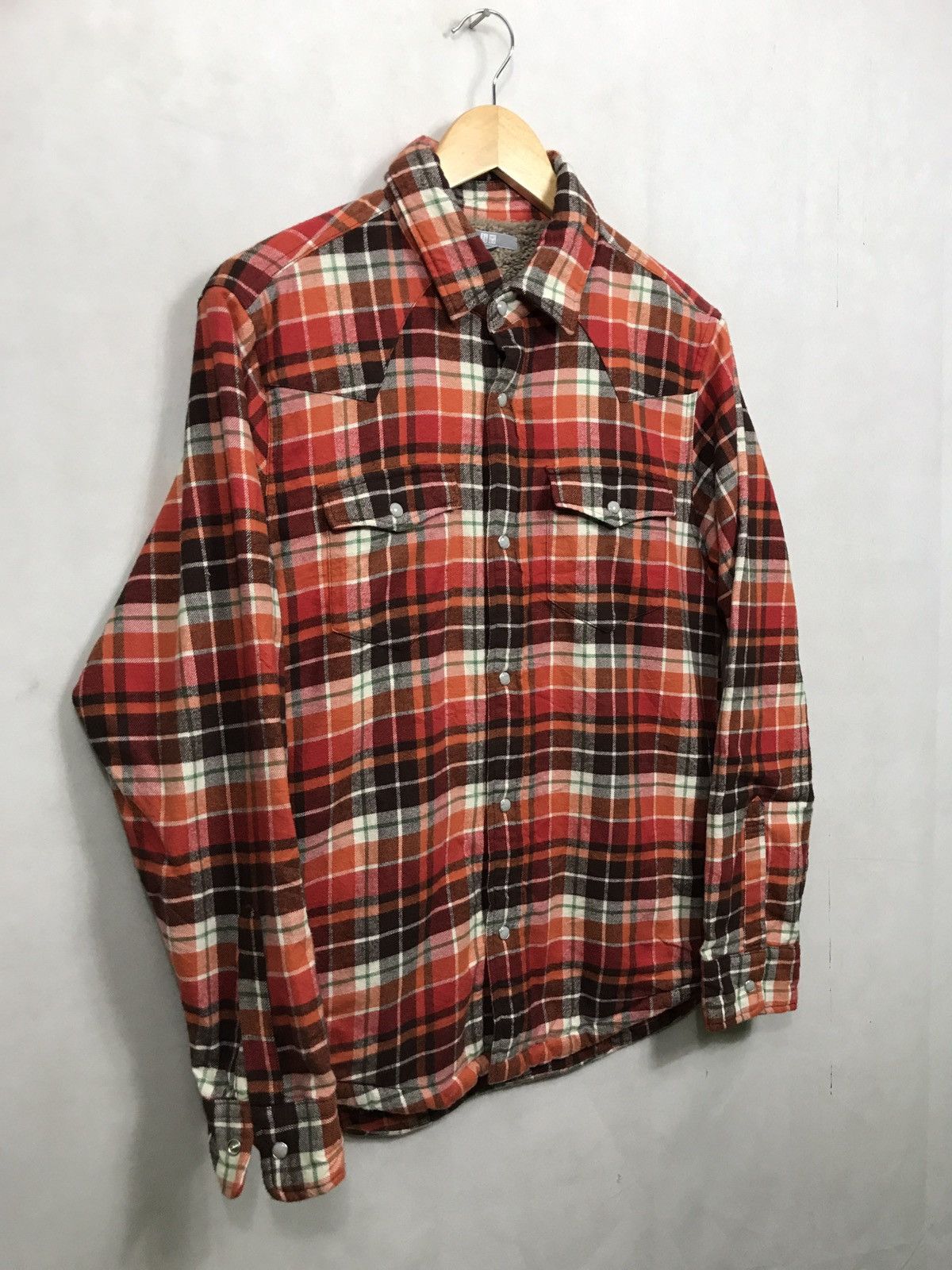 Japanese Brand 💥UNIQLO TARTAN SHERPA LINING SHIRT JACKET Size US M / EU 48-50 / 2 - 2 Thumbnail