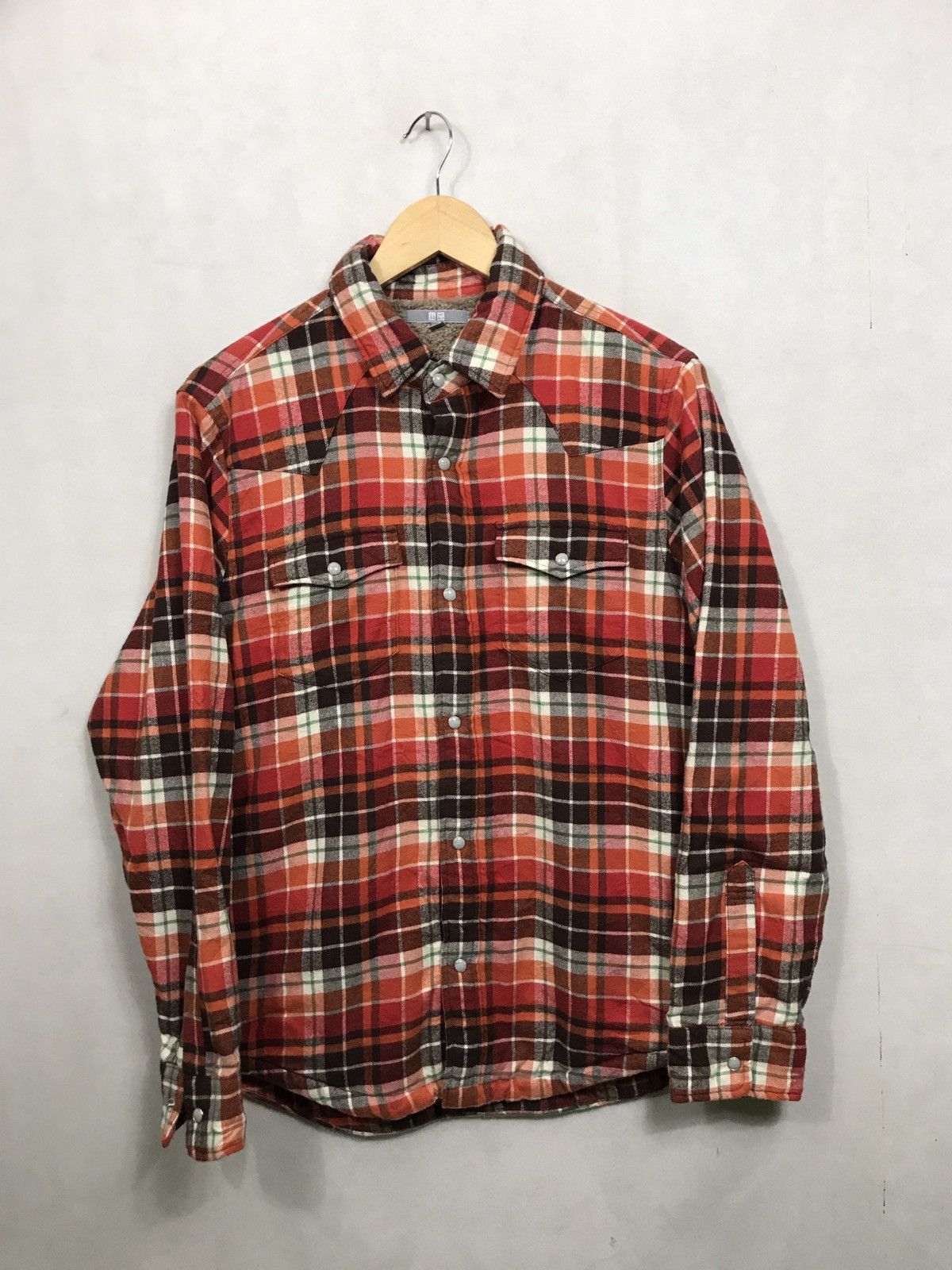 Japanese Brand 💥UNIQLO TARTAN SHERPA LINING SHIRT JACKET Size US M / EU 48-50 / 2 - 1 Thumbnail