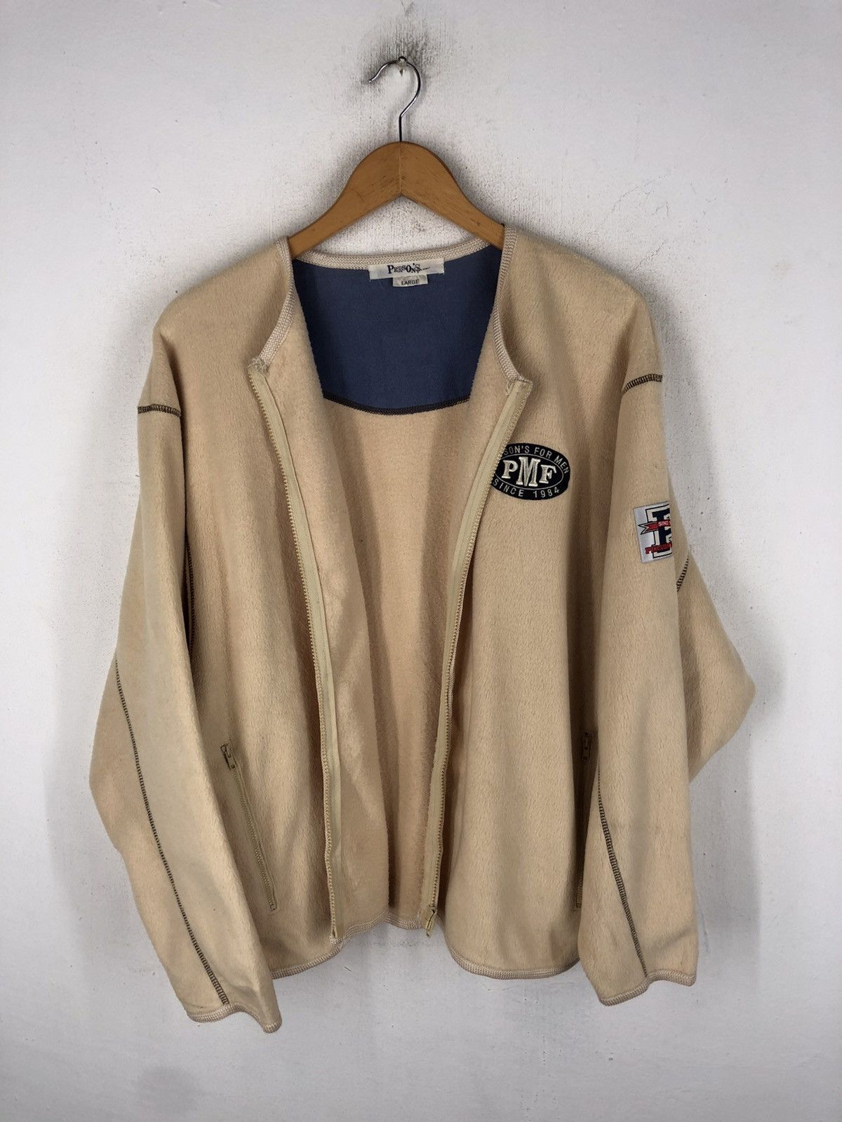 Japanese Brand 💥 PERSON'S FOR MEN FLEECE EMBROIDERY Size US L / EU 52-54 / 3 - 5 Thumbnail