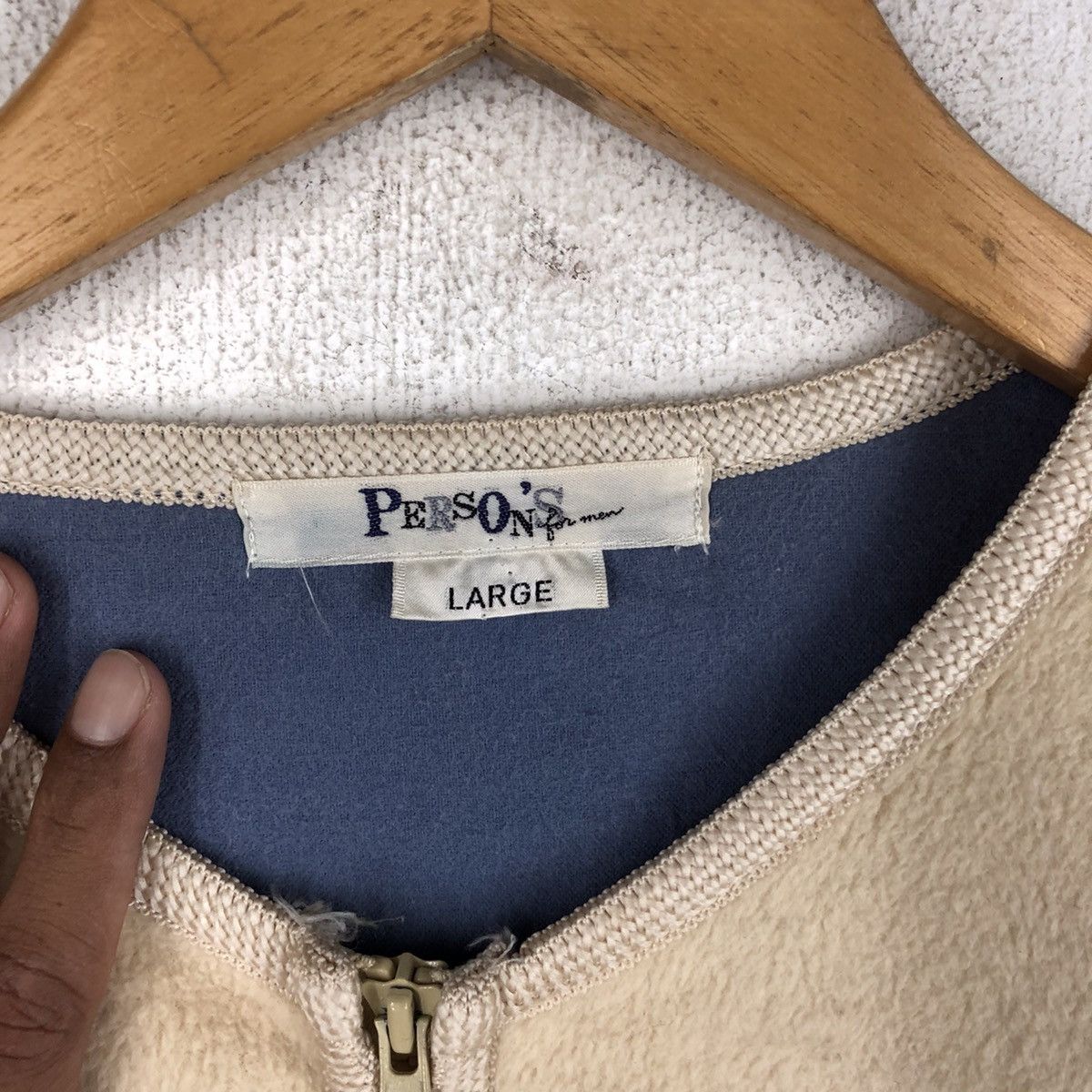 Japanese Brand 💥 PERSON'S FOR MEN FLEECE EMBROIDERY Size US L / EU 52-54 / 3 - 6 Thumbnail