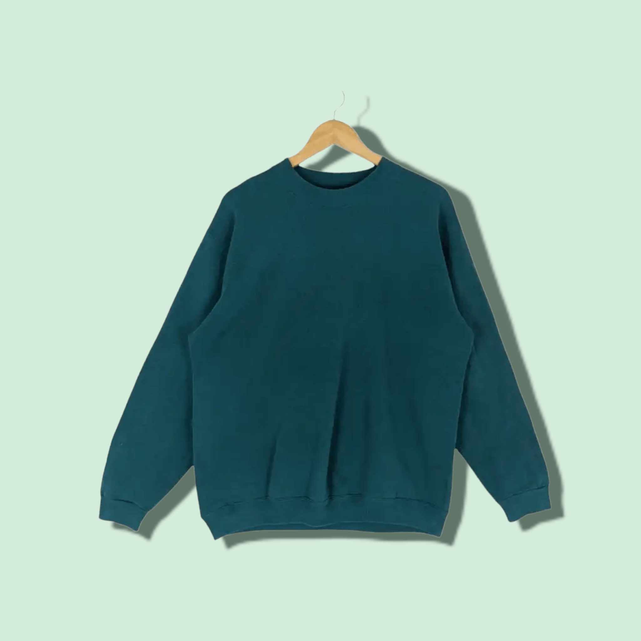 Hanes × Vintage Vintage 90's HANES Plain Sportswear Jumper Sweatshirt Size US L / EU 52-54 / 3 - 1 Thumbnail