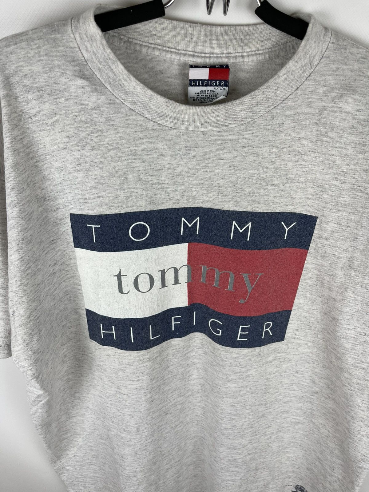 Tommy Hilfiger × Vintage Tommy Hilfiger vintage big logo printed single stitch shirt Size US XL / EU 56 / 4 - 6 Thumbnail