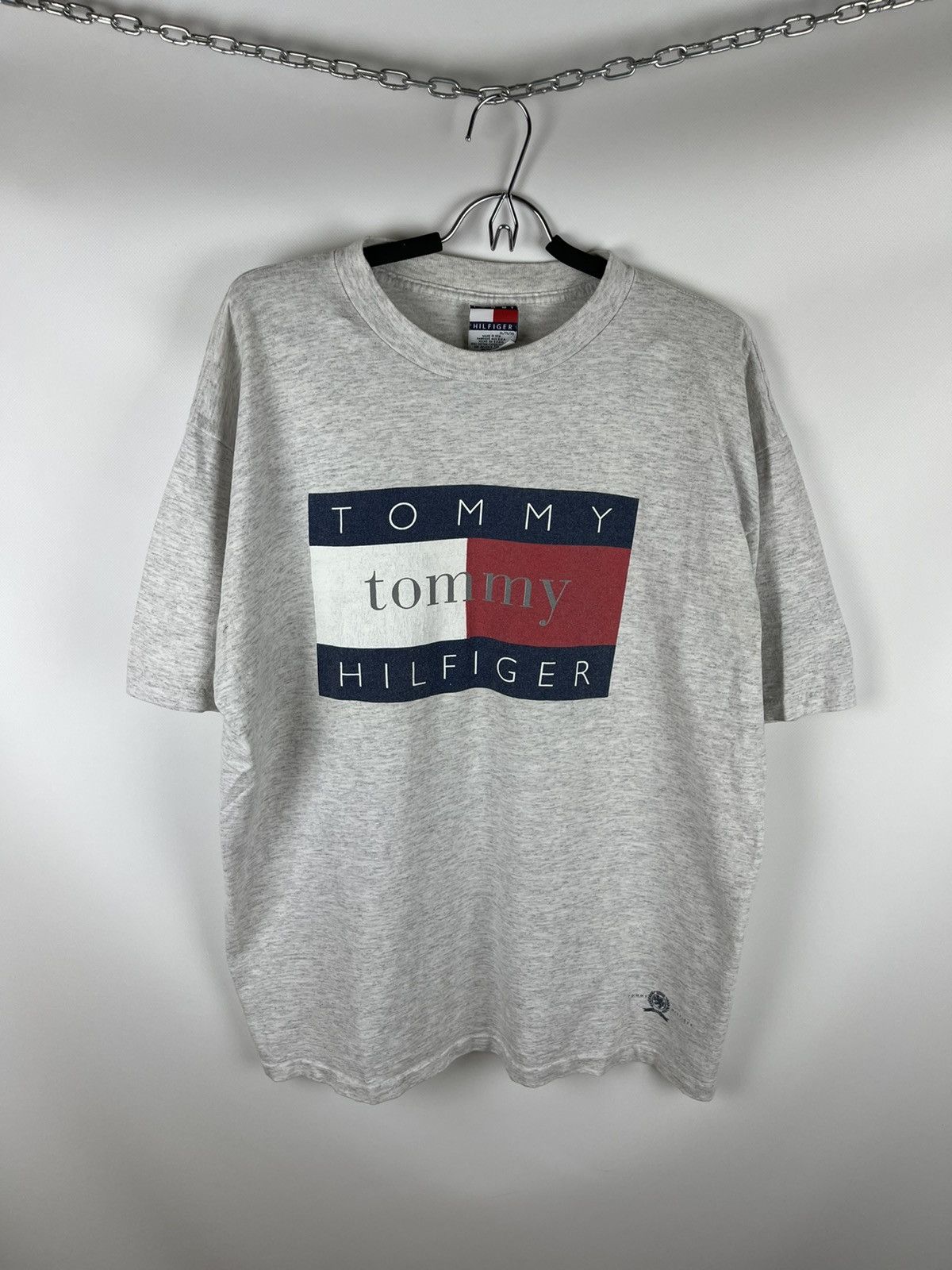 Tommy Hilfiger × Vintage Tommy Hilfiger vintage big logo printed single stitch shirt Size US XL / EU 56 / 4 - 1 Thumbnail
