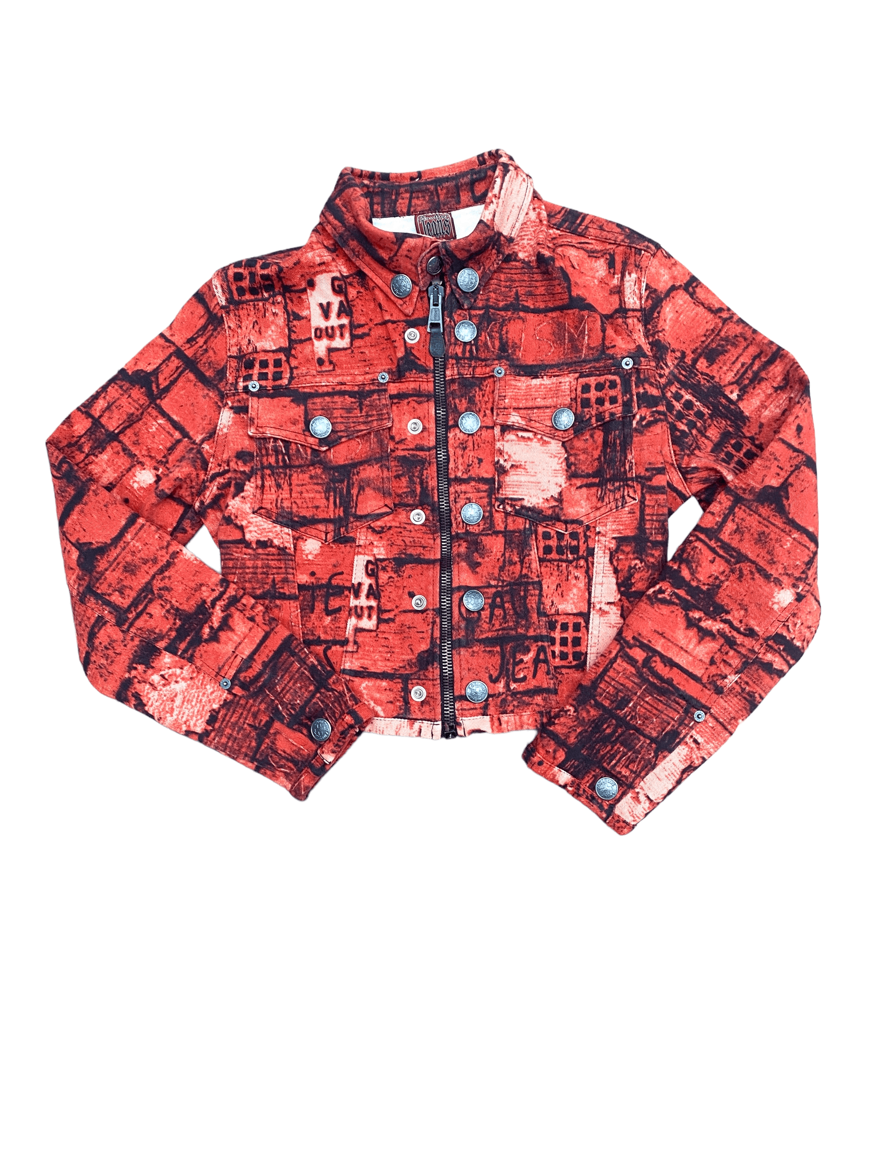 image of Jean Paul Gaultier F/w 1997 Runway Fight Racism in Red, Women's (Size Medium)