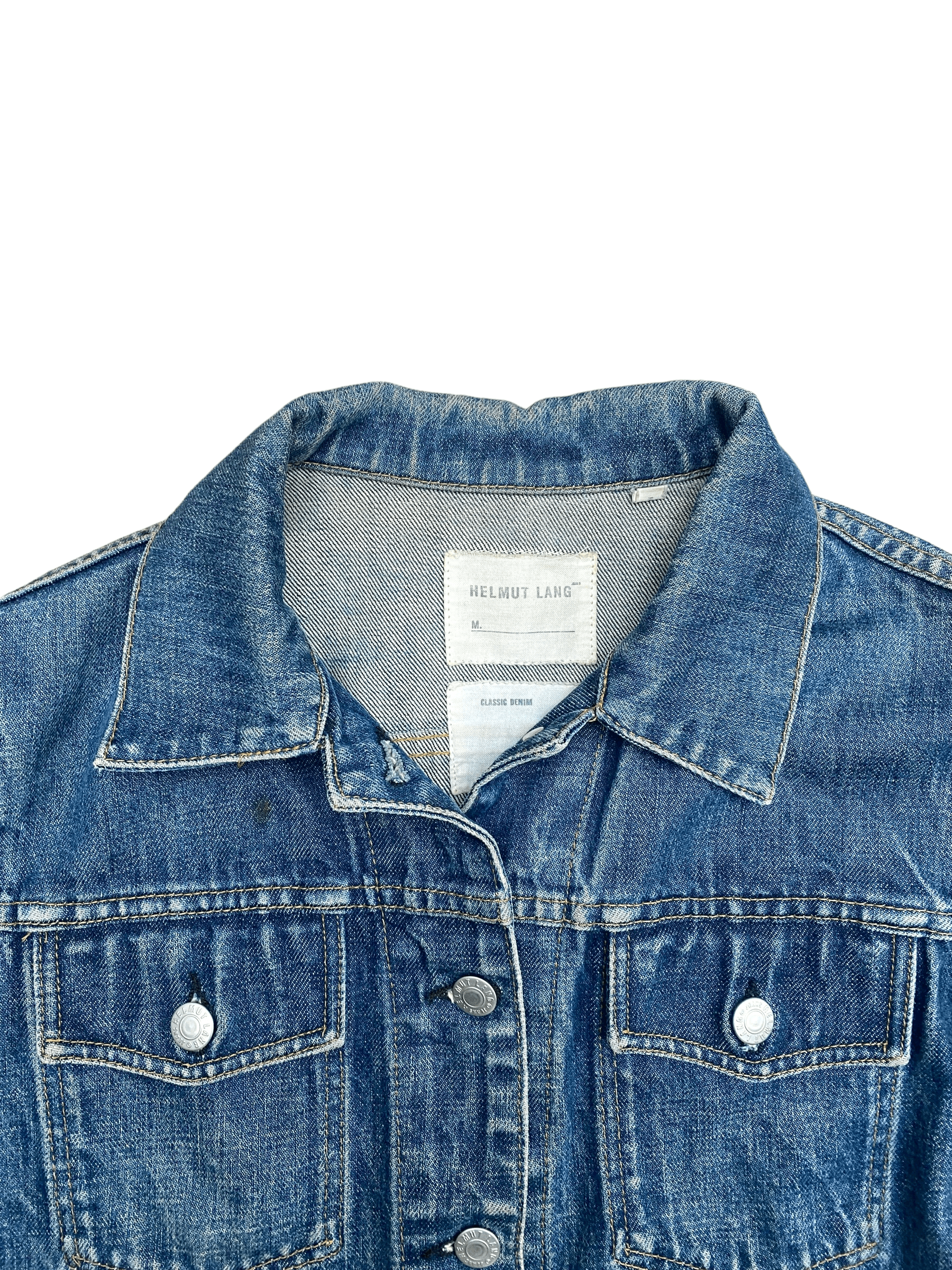 Helmut Lang Vintage 1990s Classic blue denim jeans jacket Size M / US 6-8 / IT 42-44 - 2 Thumbnail