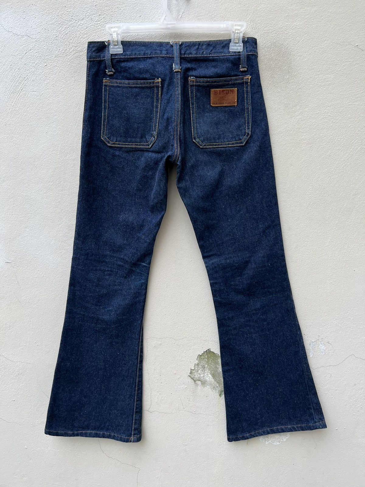Vintage Vintage 70s BISON Japan 4 Pocket Blue Denim Bootcut Jeans Size US 28 / EU 44 - 11 Thumbnail