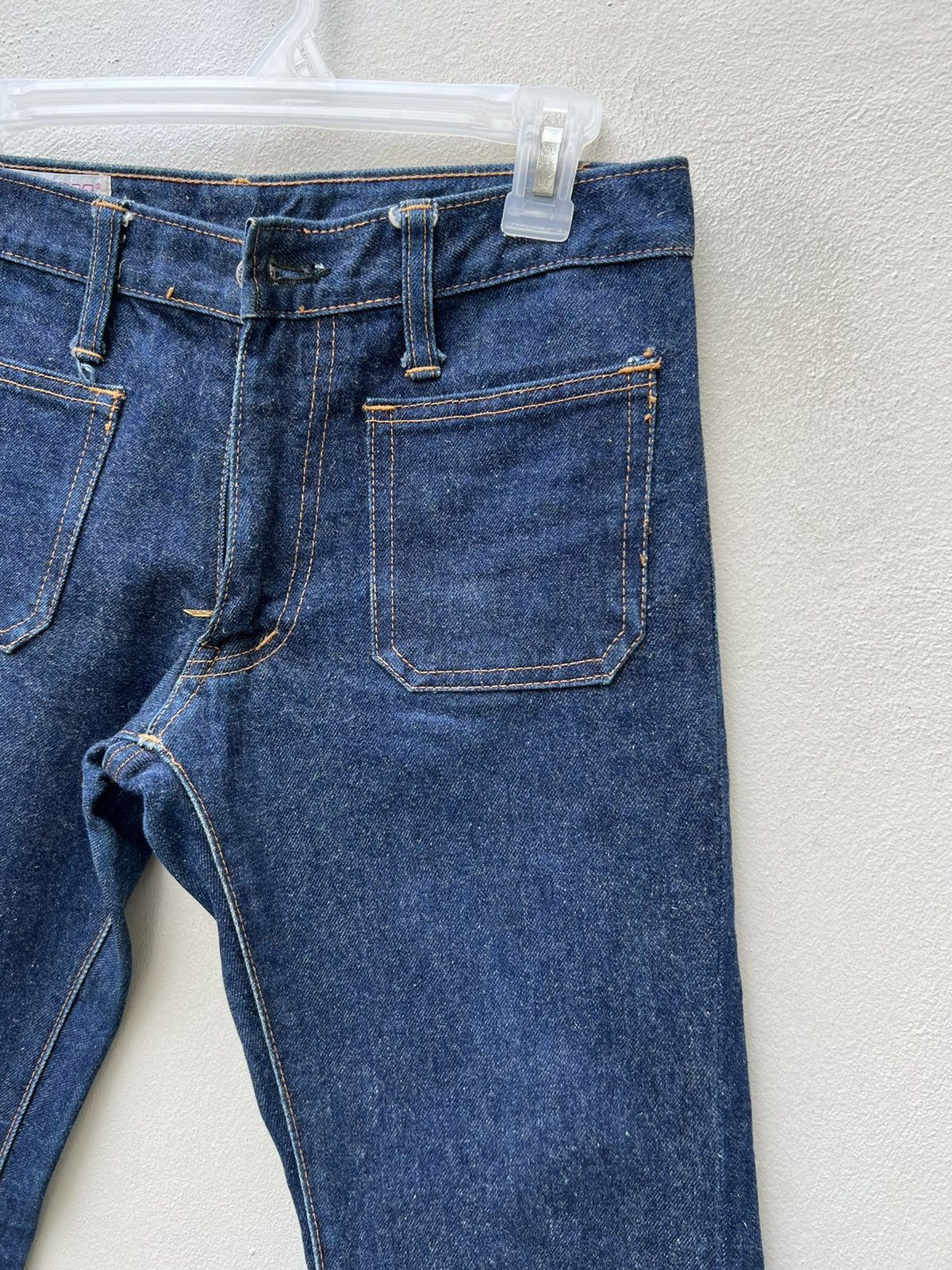 Vintage Vintage 70s BISON Japan 4 Pocket Blue Denim Bootcut Jeans Size US 28 / EU 44 - 8 Thumbnail