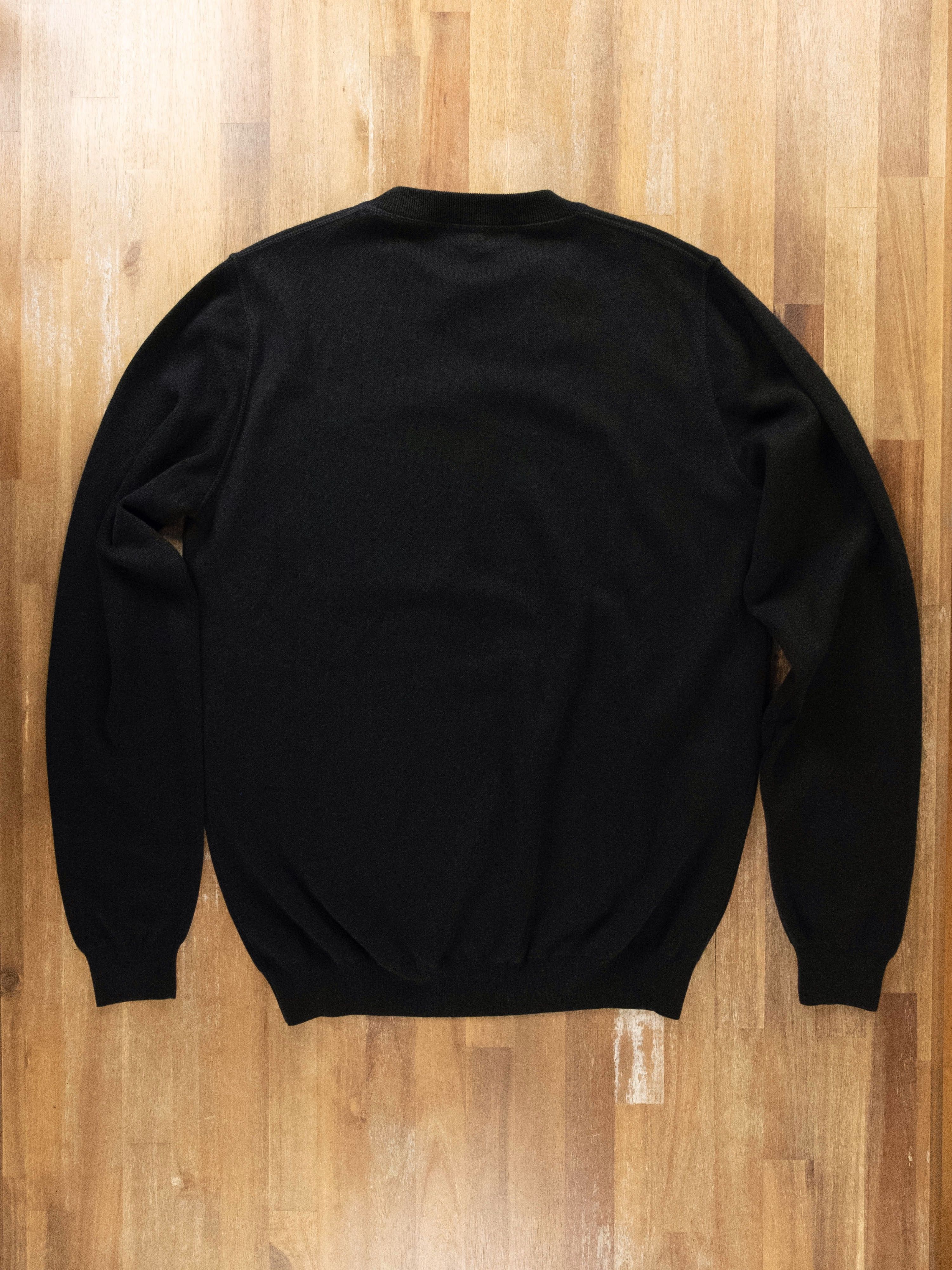 Fendi $1169 FENDI black leather logo pocket sweater 52 EU / XL Size US XL / EU 56 / 4 - 13 Thumbnail